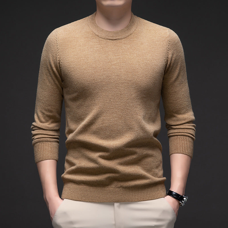 Sweat homme uni à col rond, manches longues, idéal pour l'automne et l'hiver