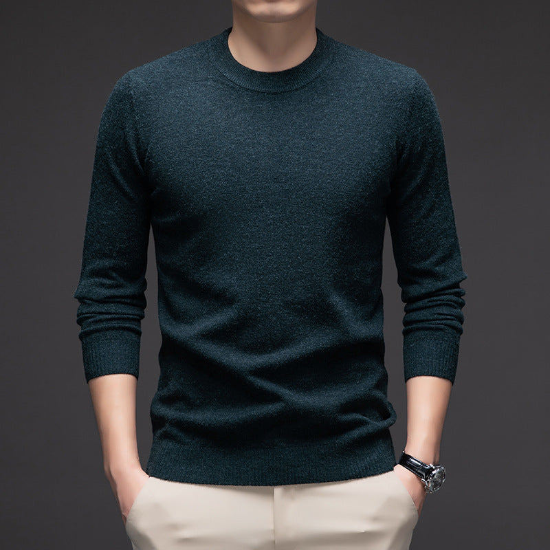 Sweat homme uni à col rond, manches longues, idéal pour l'automne et l'hiver