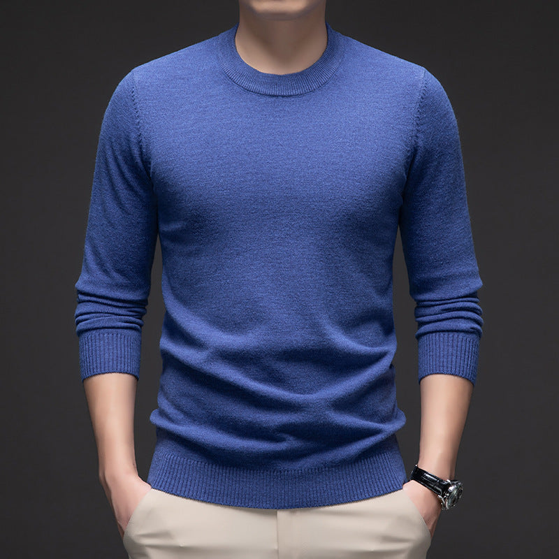 Sweat homme uni à col rond, manches longues, idéal pour l'automne et l'hiver