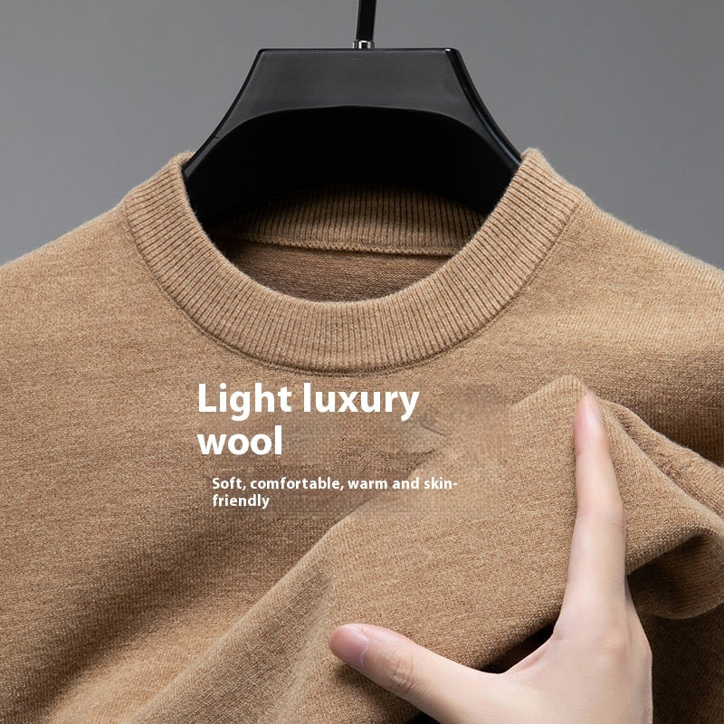 Sweat homme uni à col rond, manches longues, idéal pour l'automne et l'hiver