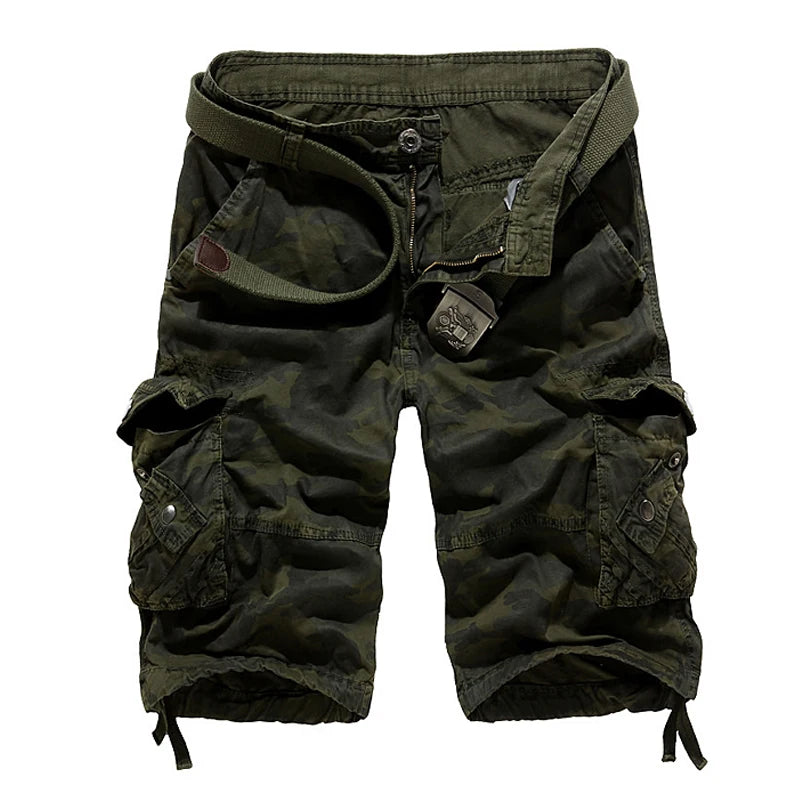 Short cargo homme camouflage loose 2025 – Short militaire cool d’été, style cargo décontracté