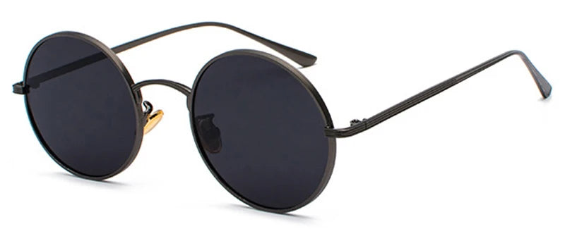 Lunettes de Soleil Rétro Kachawoo – Verres Rouges & Monture Métal Ronde (Unisexe)