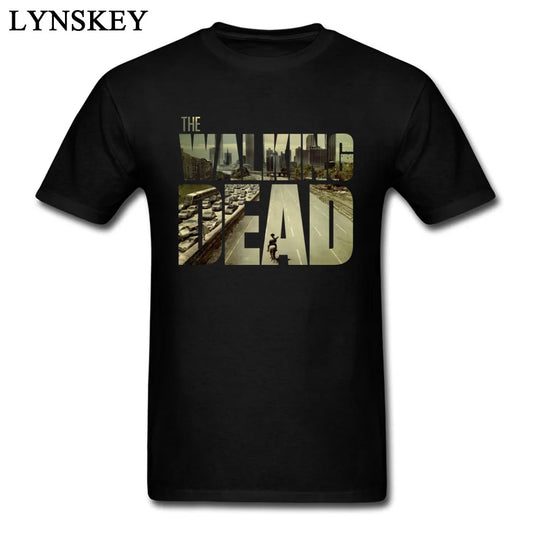 T-shirt The Walking Dead Funky – Homme, manches courtes, 100% coton, personnalisé – Style boyfriend cool, coloris noir