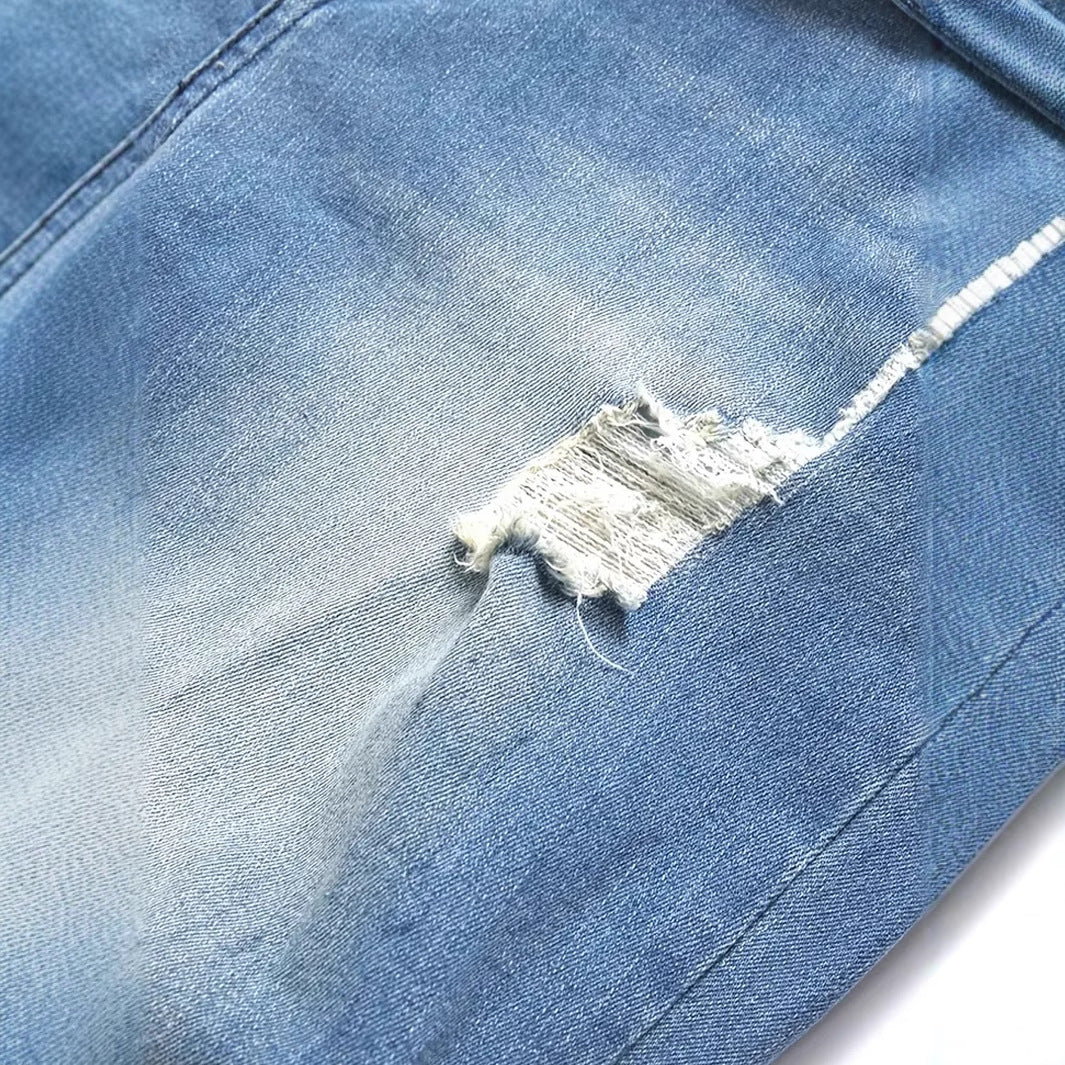 Jean déchiré pour homme, style street tendance et original