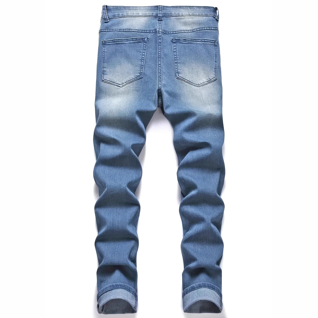 Jean déchiré pour homme, style street tendance et original