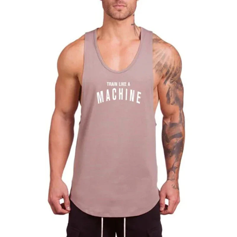 Marque vêtements de sport homme – Débardeur stringer bodybuilding et fitness – Haut d’entraînement musclé