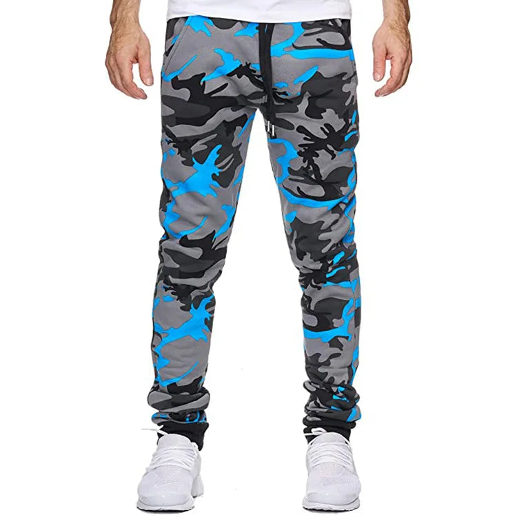 Nouveau pantalon de jogging homme automne-hiver 2025 – Décontracté, camouflage ou uni, avec cordon à la taille, grande taille, idéal pour le sport ou les loisirs