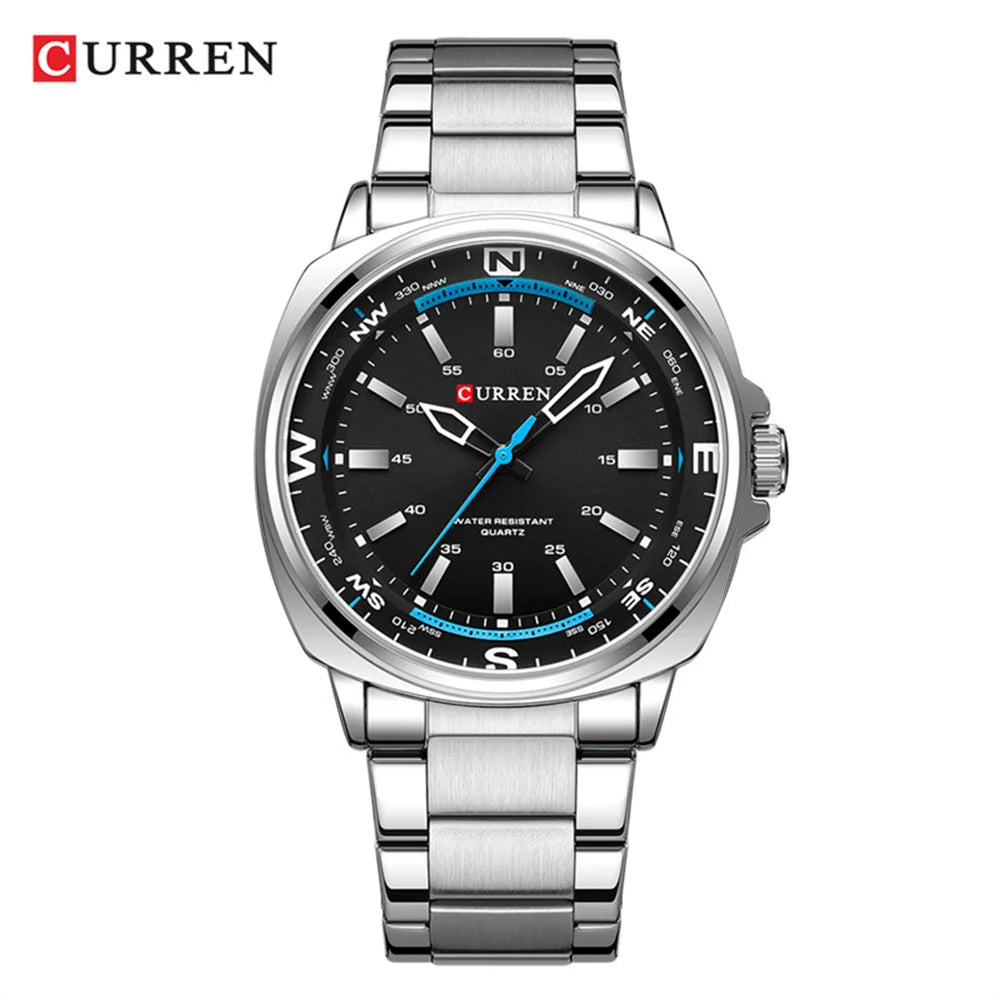 Montre homme CURREN 8225 – Élégance business & style militaire – Bracelet cuir, date, quartz – Cadeau parfait et marque de luxe abordable