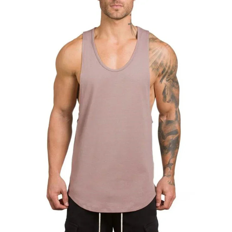 Marque vêtements de sport homme – Débardeur stringer bodybuilding et fitness – Haut d’entraînement musclé