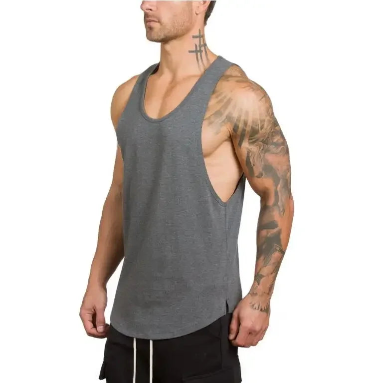 Marque vêtements de sport homme – Débardeur stringer bodybuilding et fitness – Haut d’entraînement musclé