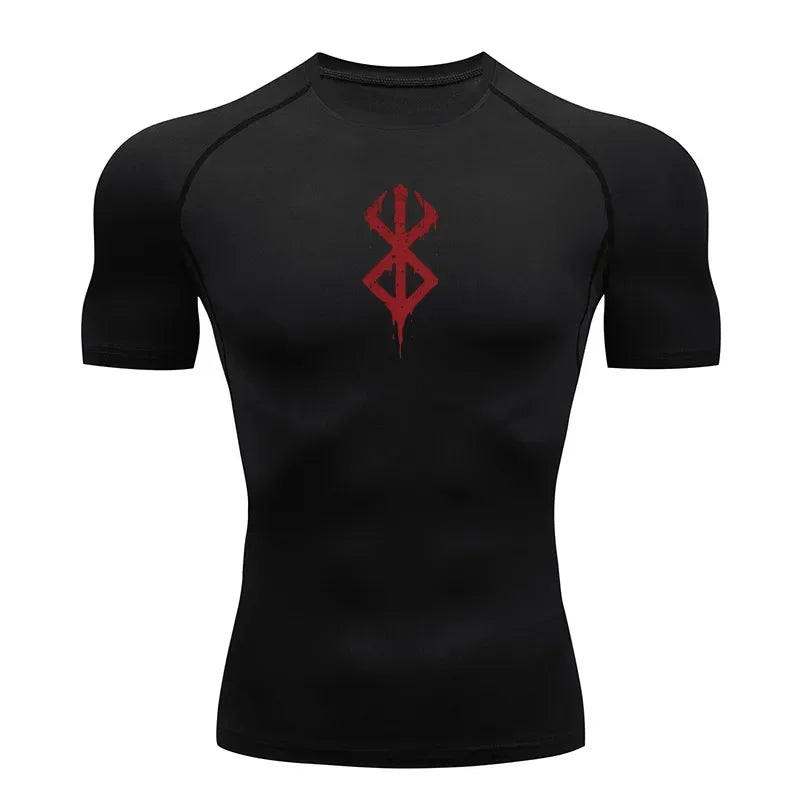 Men's Guts Dutrieux Compression Shirt, Fitness, Sport, Running, Tight Gym Tshirts, Athletic, Quick Dry Tops, Summer Tee S-3xl