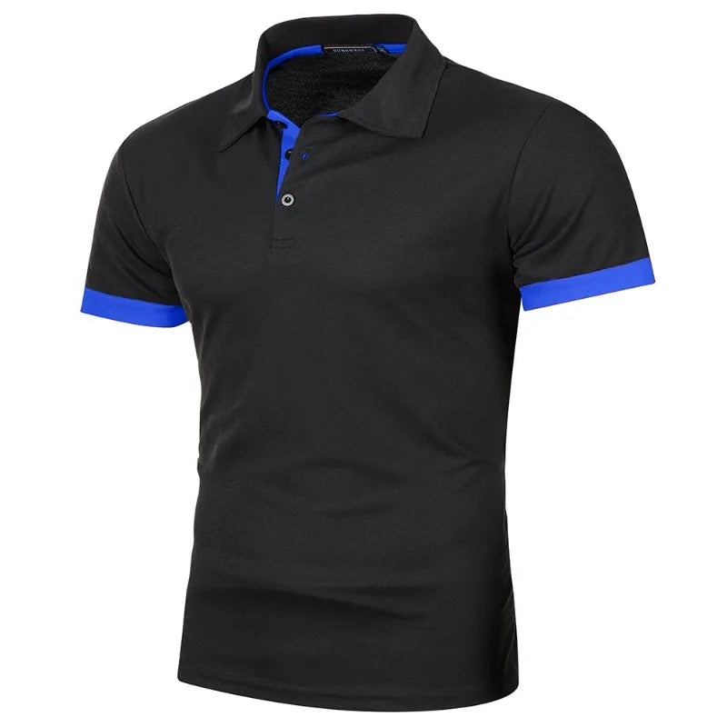 Nouveau Polo Homme à Manches Courtes – Couleur Unie, Streetwear, Léger, Col à Revers, T-shirt Estival pour le Jogging et le Sport