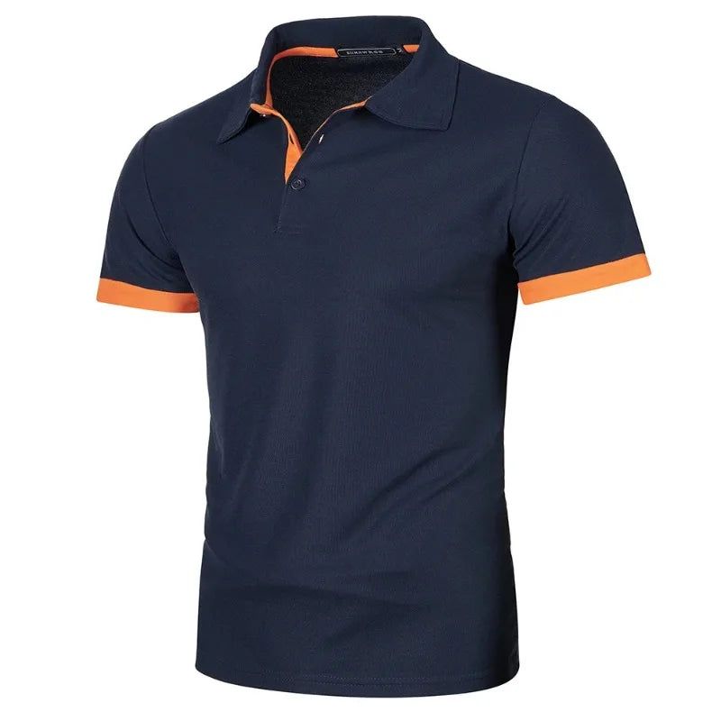 Nouveau Polo Homme à Manches Courtes – Couleur Unie, Streetwear, Léger, Col à Revers, T-shirt Estival pour le Jogging et le Sport