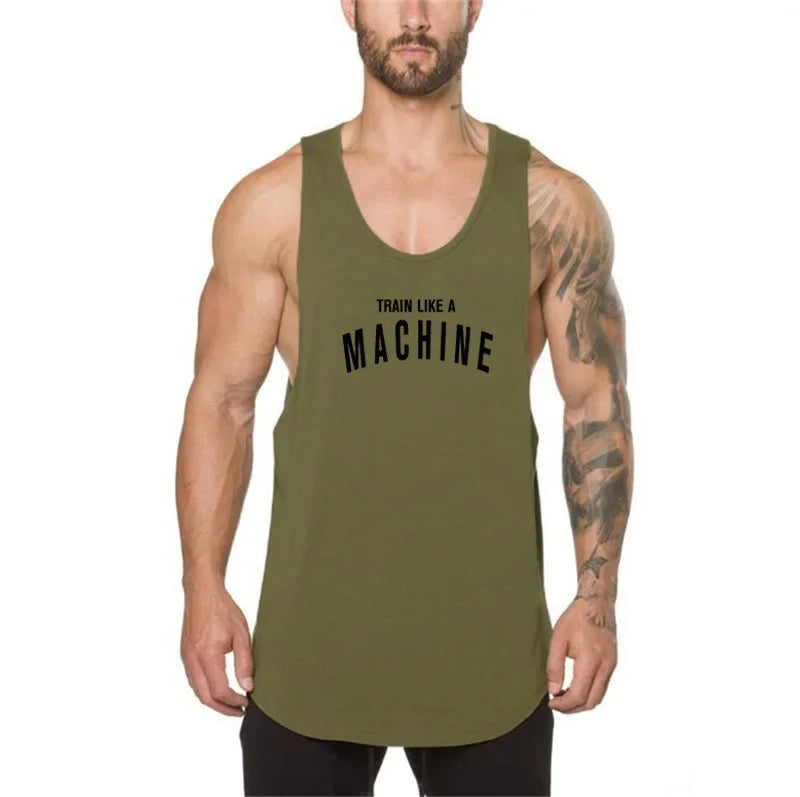 Marque vêtements de sport homme – Débardeur stringer bodybuilding et fitness – Haut d’entraînement musclé