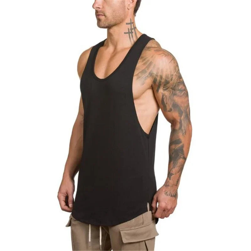 Marque vêtements de sport homme – Débardeur stringer bodybuilding et fitness – Haut d’entraînement musclé