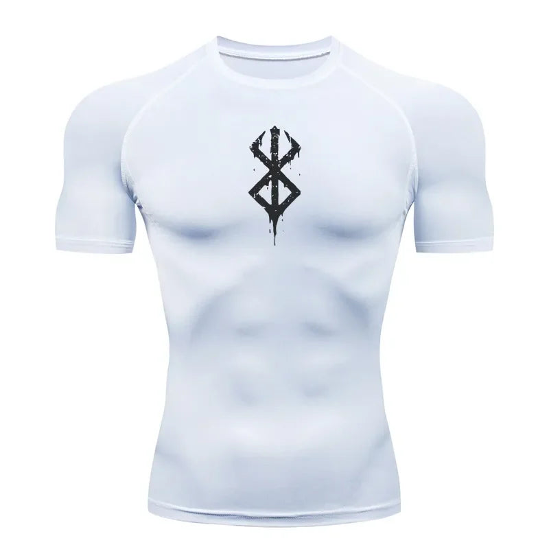 Men's Guts Dutrieux Compression Shirt, Fitness, Sport, Running, Tight Gym Tshirts, Athletic, Quick Dry Tops, Summer Tee S-3xl