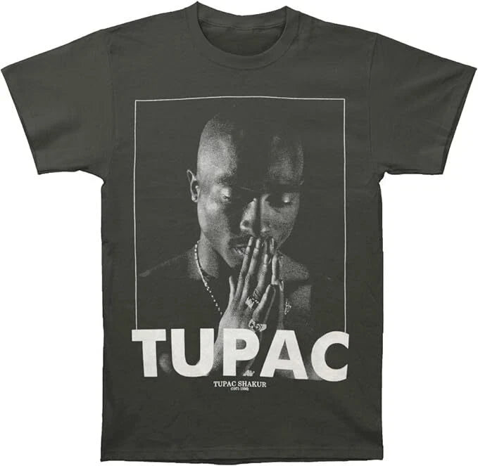 T-shirt Hip Hop Tupac-2pac Prière du doigt du milieu contre le monde d’été Nouveau T-shirt de mode rétro pour hommes et femmes