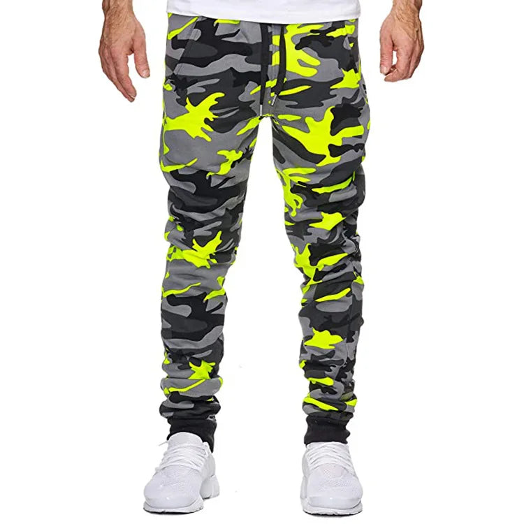 Nouveau pantalon de jogging homme automne-hiver 2025 – Décontracté, camouflage ou uni, avec cordon à la taille, grande taille, idéal pour le sport ou les loisirs