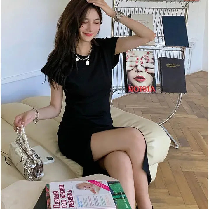 Robes blanches pour femmes 2024 – Robes midi féminines, nouveautés chic et élégantes, jolies, pas chères, tenues décontractées Y2K style Harajuku en coton