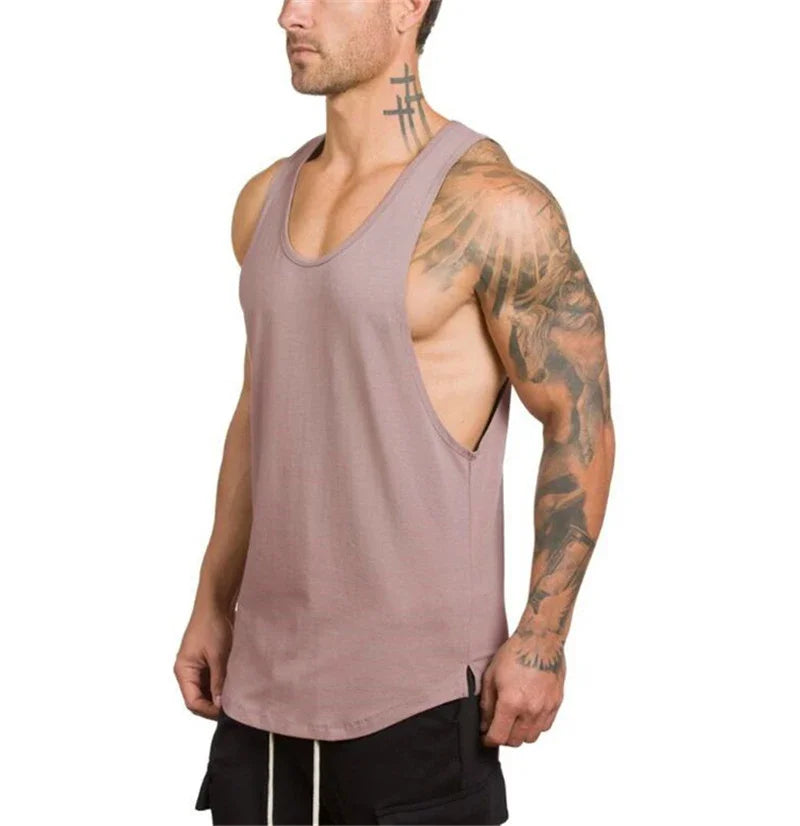 Marque vêtements de sport homme – Débardeur stringer bodybuilding et fitness – Haut d’entraînement musclé