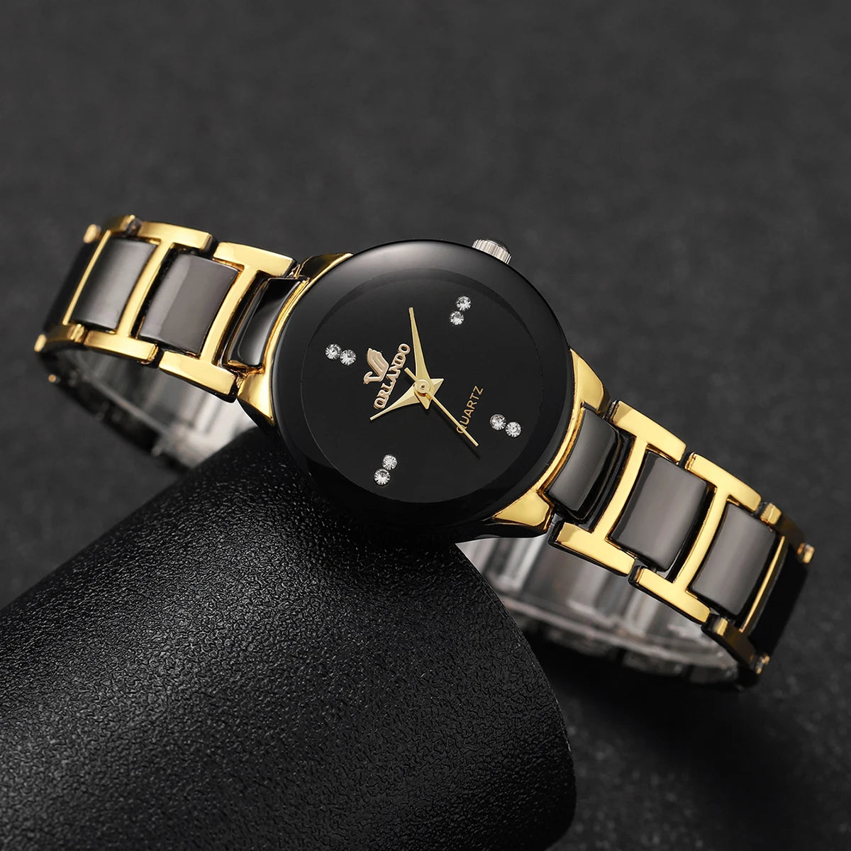 Montre Femme Élégante – Quartz avec Bracelet en Acier Inoxydable & Strass