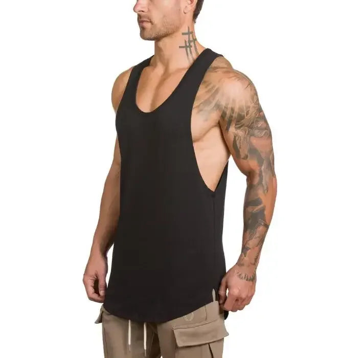 Marque vêtements de sport homme – Débardeur stringer bodybuilding et fitness – Haut d’entraînement musclé