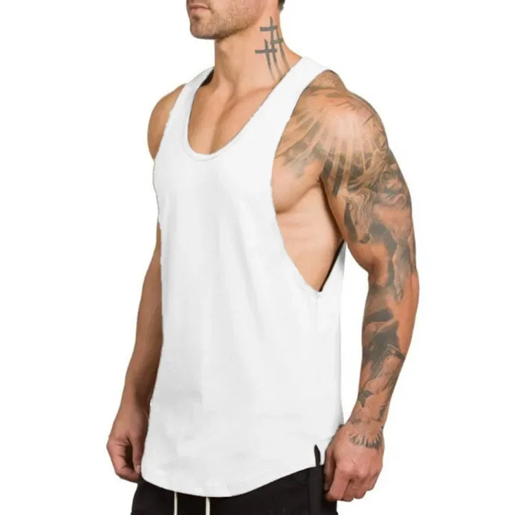 Marque vêtements de sport homme – Débardeur stringer bodybuilding et fitness – Haut d’entraînement musclé