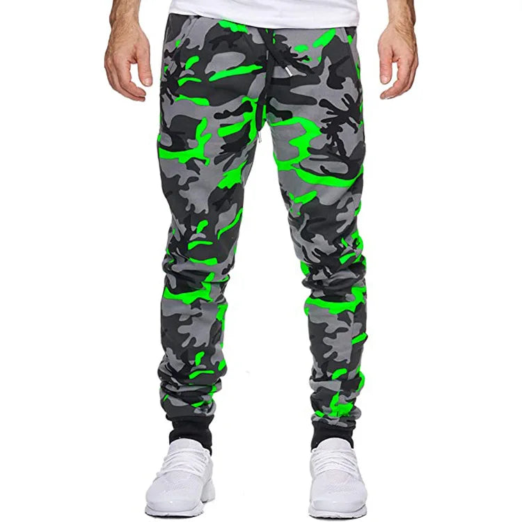 Nouveau pantalon de jogging homme automne-hiver 2025 – Décontracté, camouflage ou uni, avec cordon à la taille, grande taille, idéal pour le sport ou les loisirs