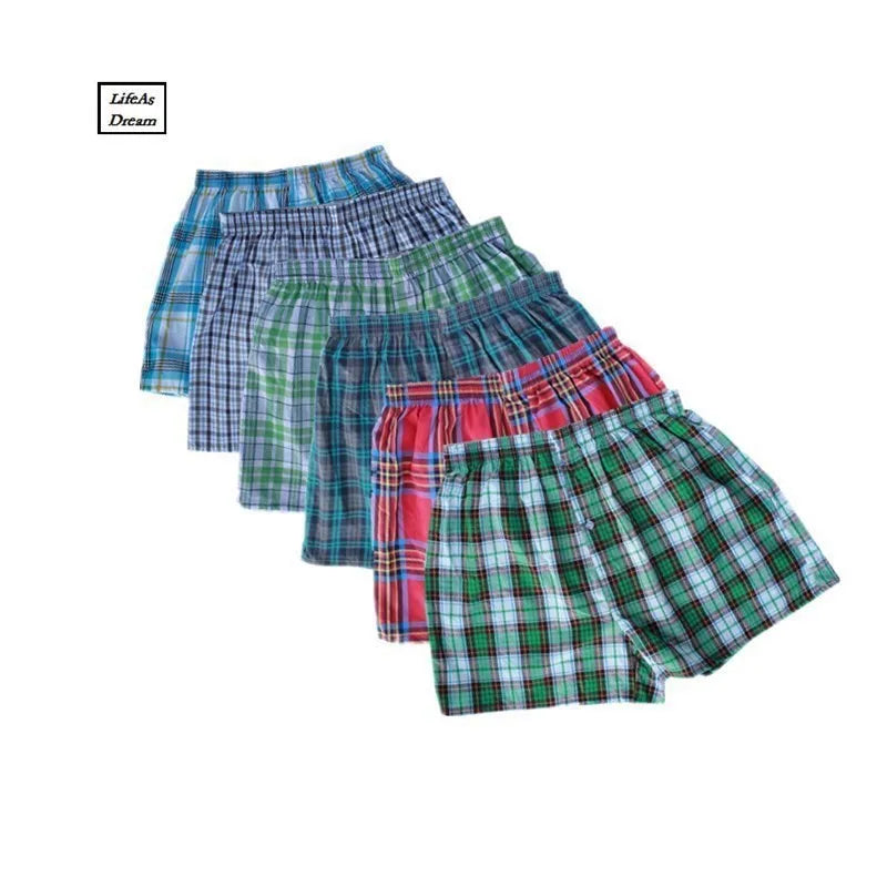 Lot de 4 boxers homme classiques à carreaux – Tailles M à 4XL – Coton confortable, sous-vêtements pour hommes