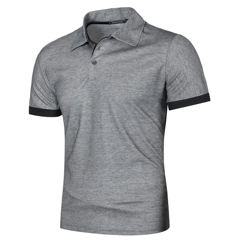 Nouveau Polo Homme à Manches Courtes – Couleur Unie, Streetwear, Léger, Col à Revers, T-shirt Estival pour le Jogging et le Sport