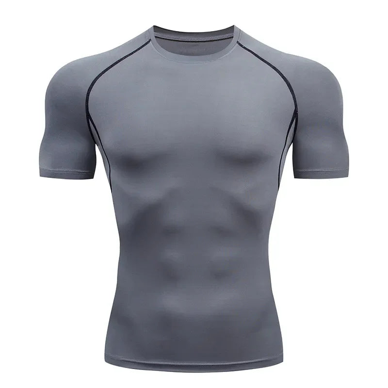 Men's Guts Dutrieux Compression Shirt, Fitness, Sport, Running, Tight Gym Tshirts, Athletic, Quick Dry Tops, Summer Tee S-3xl
