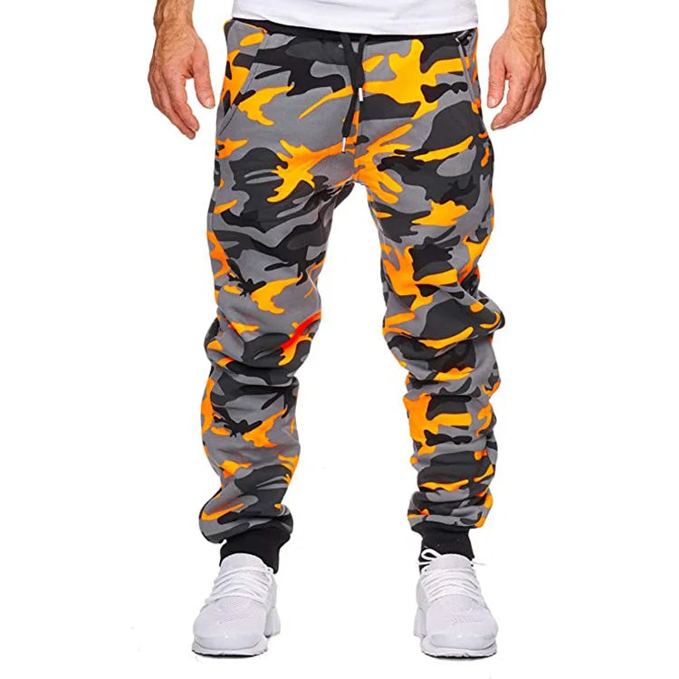 Nouveau pantalon de jogging homme automne-hiver 2025 – Décontracté, camouflage ou uni, avec cordon à la taille, grande taille, idéal pour le sport ou les loisirs