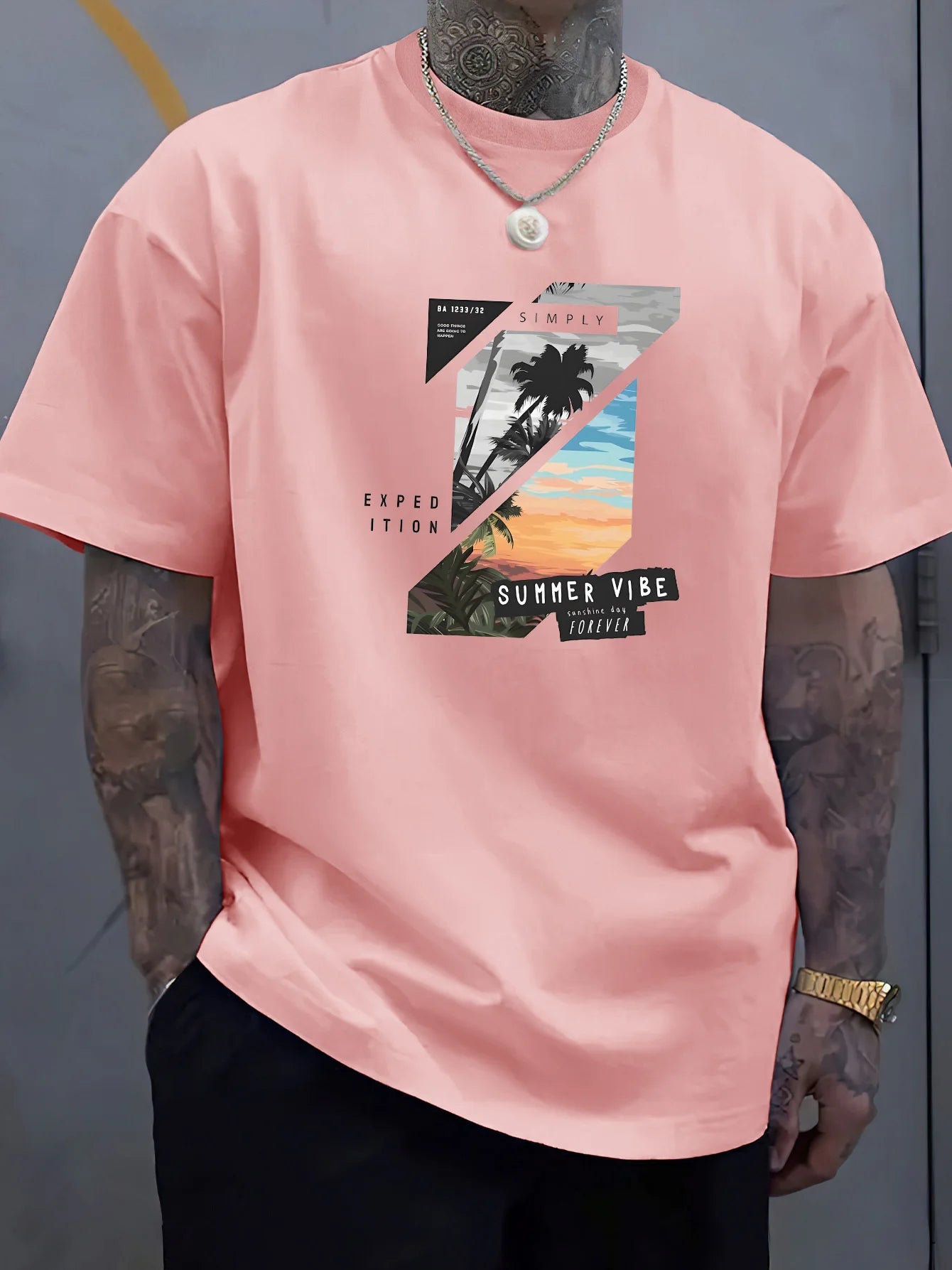 Men's summer 100 cotton fashionable casual loose solid color multi-color optional sports round neck short sleeved T-shirt top
