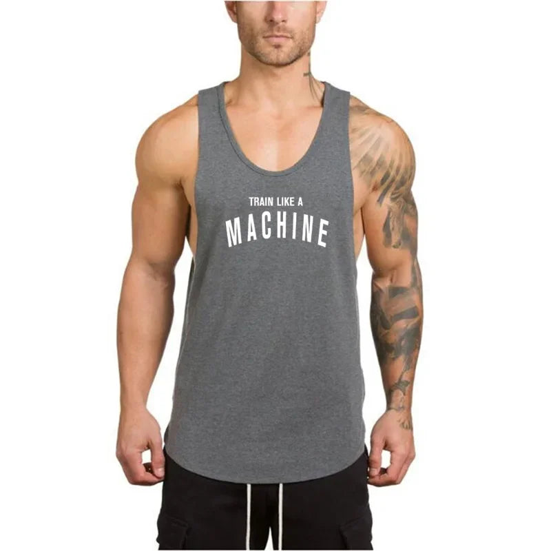 Marque vêtements de sport homme – Débardeur stringer bodybuilding et fitness – Haut d’entraînement musclé