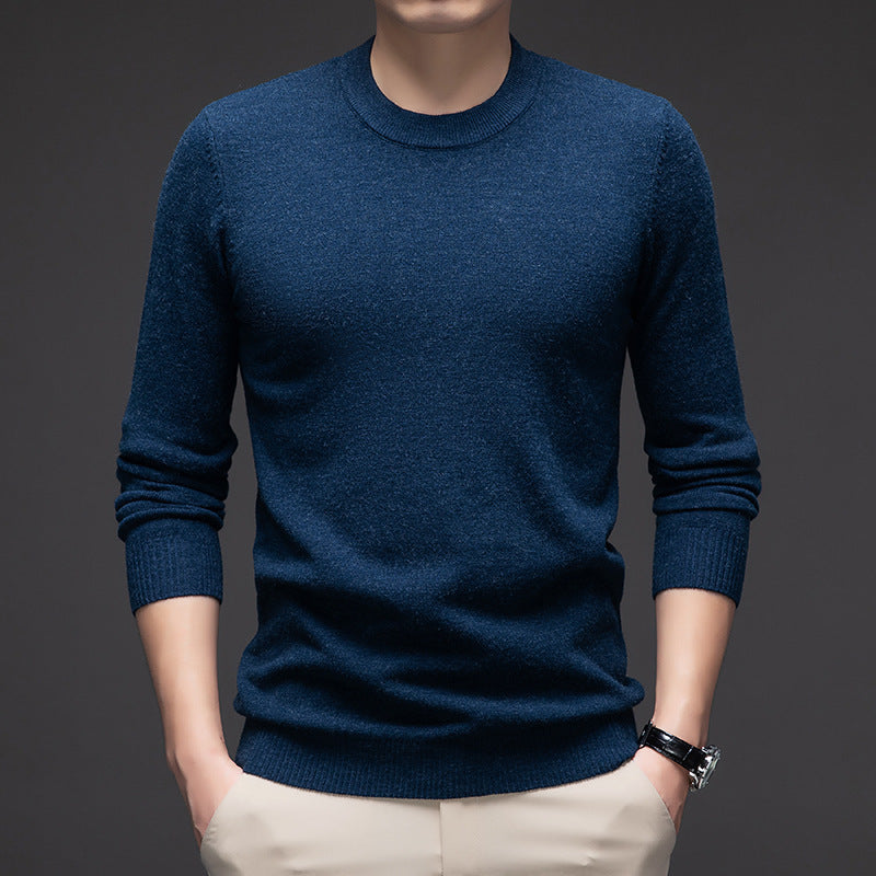 Sweat homme uni à col rond, manches longues, idéal pour l'automne et l'hiver