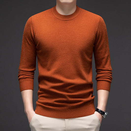 Sweat homme uni à col rond, manches longues, idéal pour l'automne et l'hiver