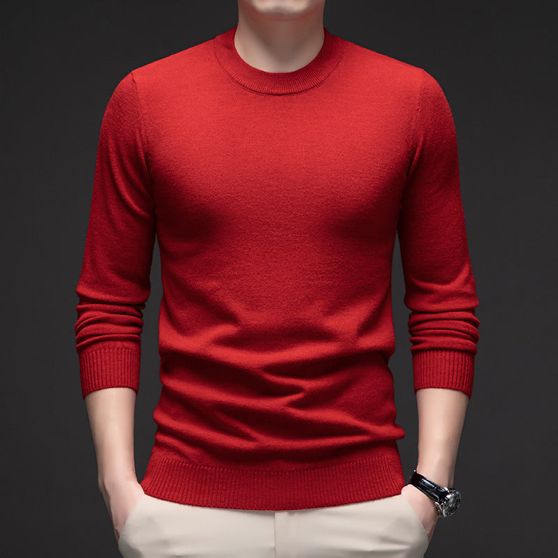 Sweat homme uni à col rond, manches longues, idéal pour l'automne et l'hiver
