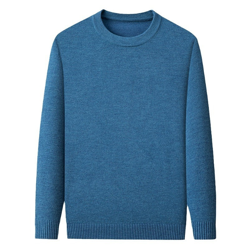 Sweat homme uni à col rond, manches longues, idéal pour l'automne et l'hiver