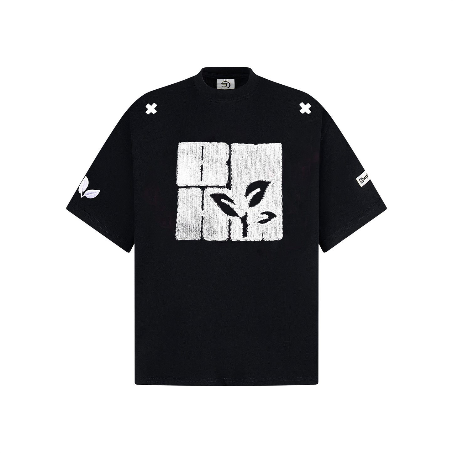 T-shirt homme à manches courtes pour l'été, avec broderie machine et design tendance