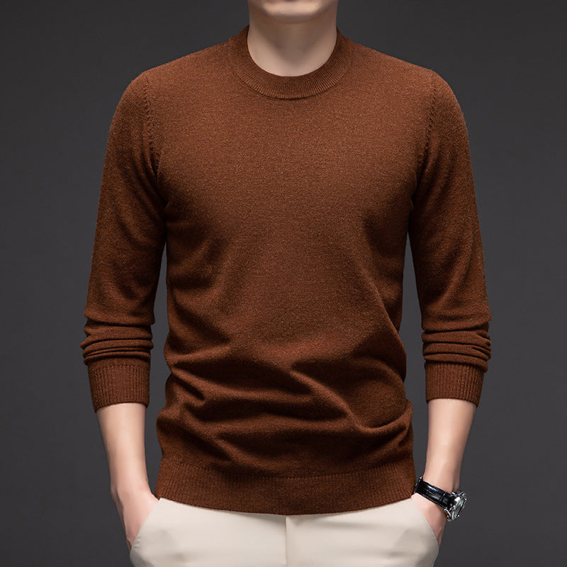 Sweat homme uni à col rond, manches longues, idéal pour l'automne et l'hiver