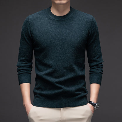 Sweat homme uni à col rond, manches longues, idéal pour l'automne et l'hiver