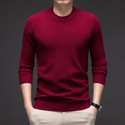 Sweat homme uni à col rond, manches longues, idéal pour l'automne et l'hiver
