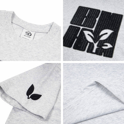 T-shirt homme à manches courtes pour l'été, avec broderie machine et design tendance