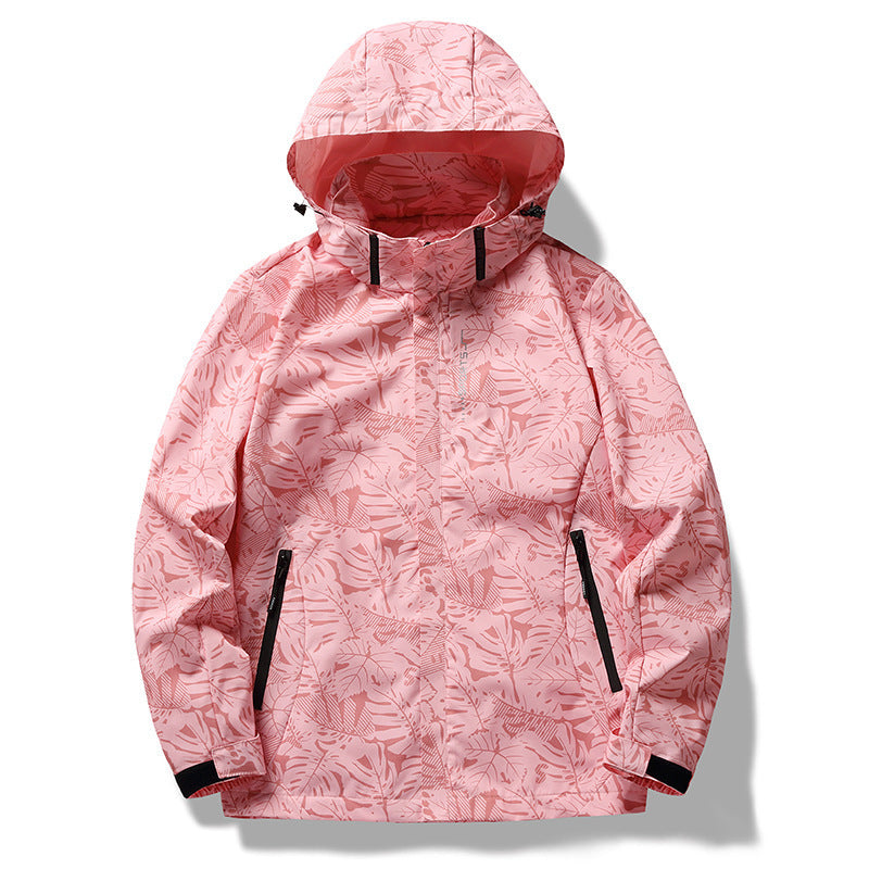 Casual Camouflage Shell Jacket Hooded Color Loose Men