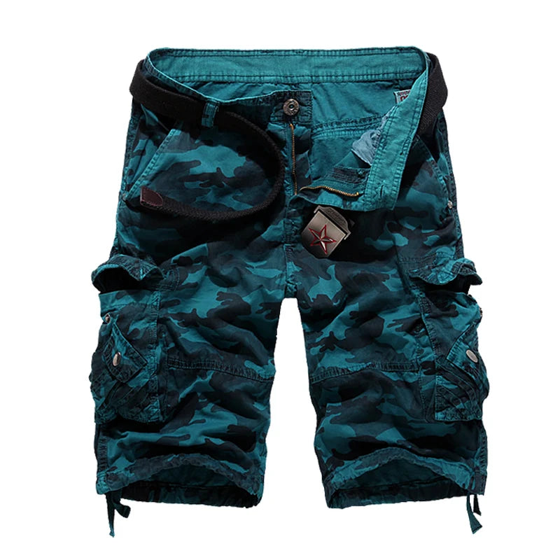 Short cargo homme camouflage loose 2025 – Short militaire cool d’été, style cargo décontracté