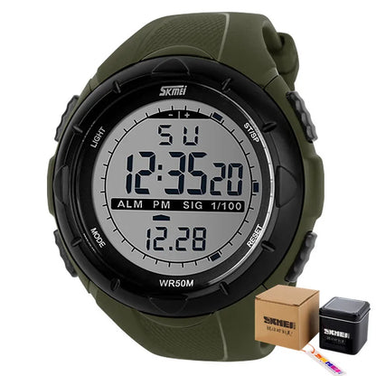 Montre militaire SKMEI pour homme – Style simple & robuste – Étanche, antichoc, avec alarme – Idéale pour le sport et l’aventure