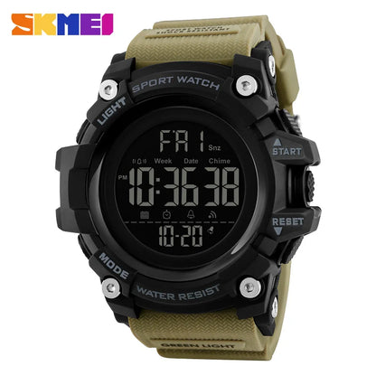Montre de sport SKMEI pour homme – Chronomètre compte à rebours – Montre-bracelet digitale de luxe – Marque haut de gamme – Étanche avec affichage LED