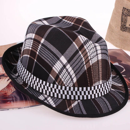 Chapeau Fedora à séchage rapide pour homme et femme – Style jazz à motif écossais – Chapeau Panama printemps/été – Imperméable pour la plage et les activités extérieures