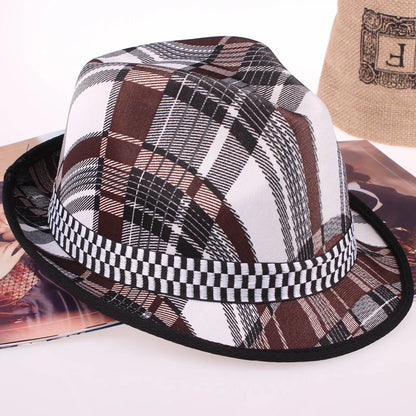 Chapeau Fedora à séchage rapide pour homme et femme – Style jazz à motif écossais – Chapeau Panama printemps/été – Imperméable pour la plage et les activités extérieures