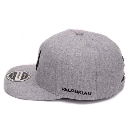 Casquette snapback grise en laine de haute qualité – Broderie 3D perforée – Style hip-hop – Visière plate – Pour homme et femme